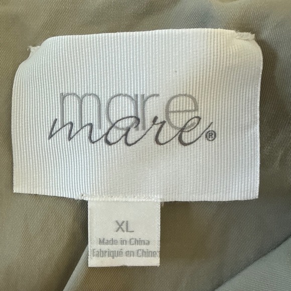 Mare Mare x Anthropologie Pleated Structured Swing Top Tank Moss XL $120 - Picture 7 of 10